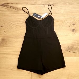 Guess Romper with lace top Size S Color Black
